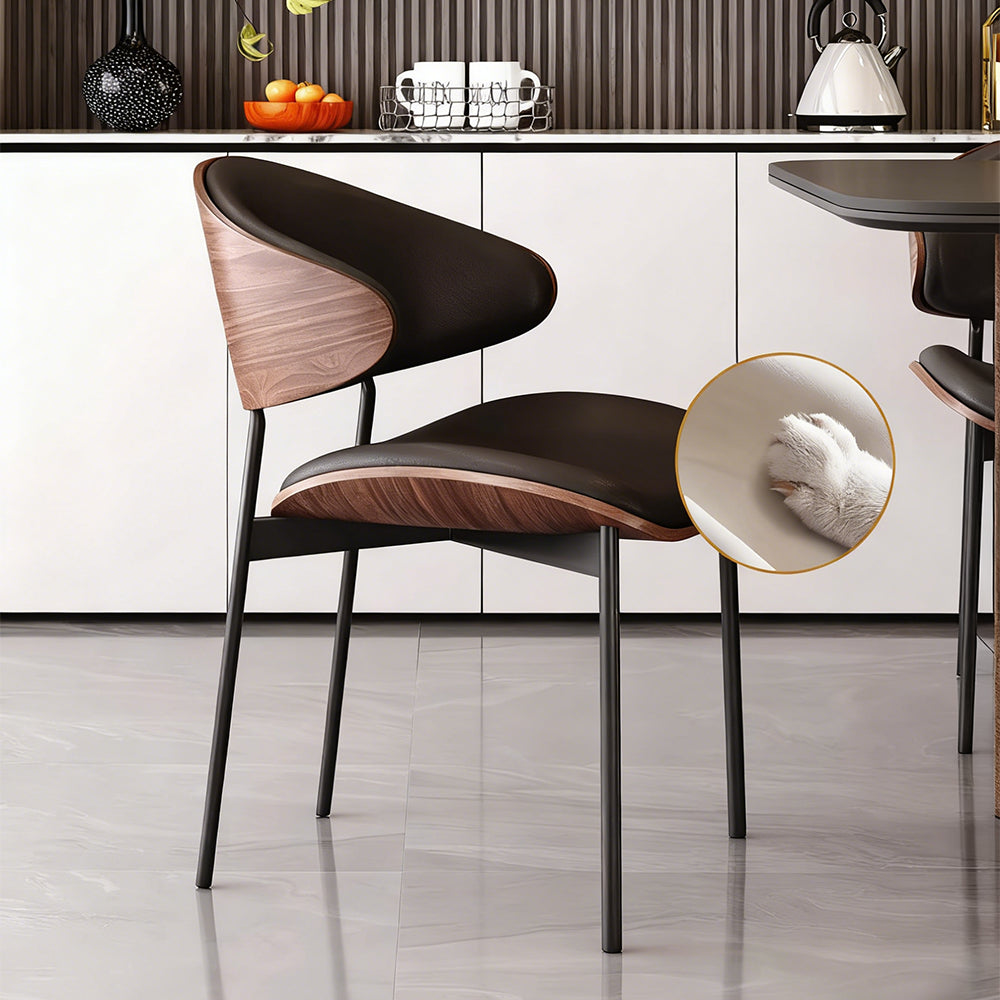 イタリアンモダン餐椅｜厚手天然木・高密度ウレタンフォーム｜耐荷重 180KG