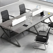 オフィスデスク デスク　ワークデスク　事務机　デスク　会社用　キャビネット　エコ素材　メラミン化粧板　スチールフレーム　パネル　下肢空間　グレイオーク　カスタマイズ可能　