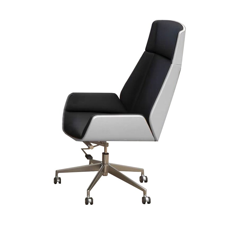 会議テーブル　ミーティングテーブル　商談テーブル　会議机　ワークデスク　鏡面仕上げ　楕円　配線ボックス　重厚感　ホワイト　HYZ-K027 -  