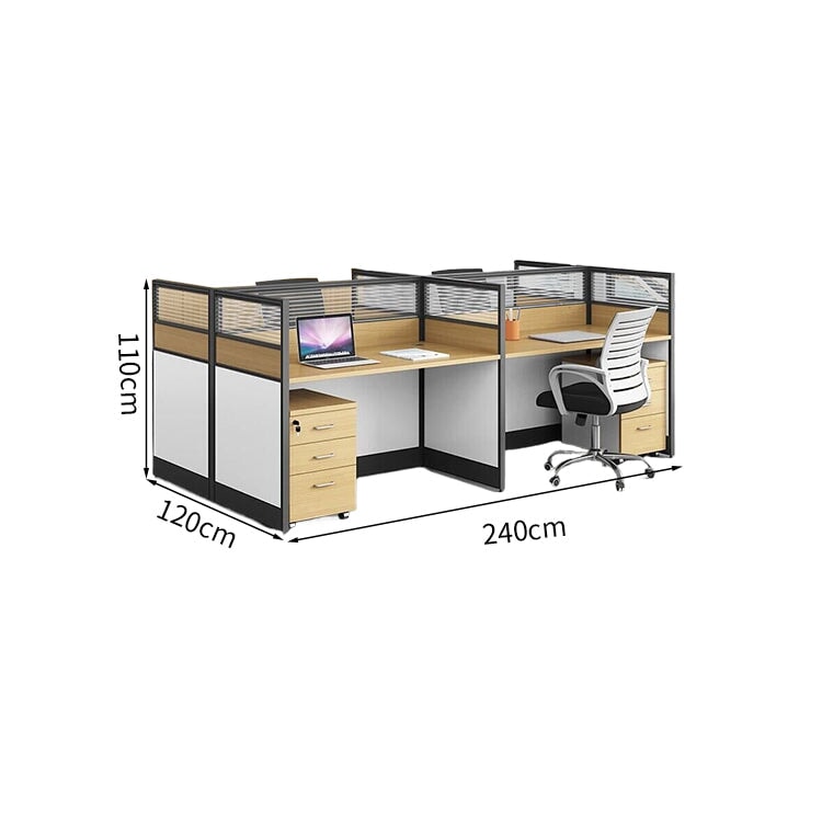 デスク　オフィスデスク　ワークデスク　キャビネット付き　シリンダー錠付き　木目調　配線穴付き　組み合わせ自由　シンプル　ホワイト　ウォールナット　BGZ-K-006     