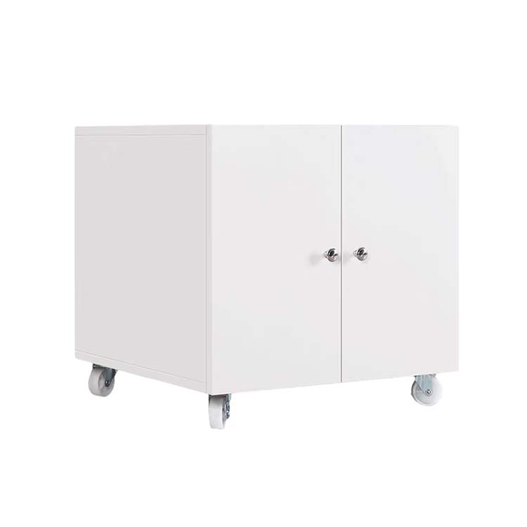 オフィスキャビネット　オフィス収納　デスク下ワゴン　オフィス機器置台　可動棚板　キャスター付き　ストッパー付き　マグネットキャッチ　