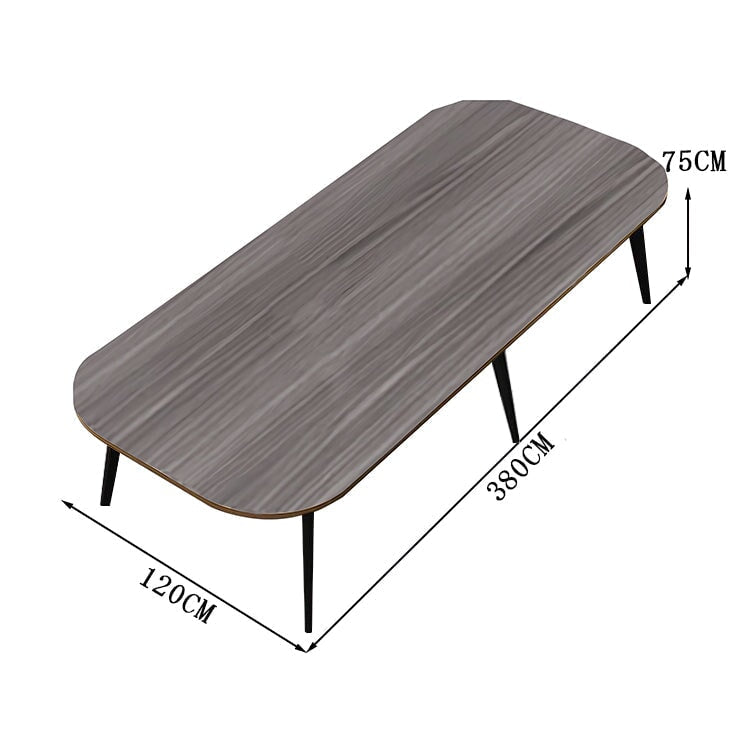 会議テーブル　ミーティングテーブル　商談テーブル　会議机　テーブル　丸み　炭素鋼フレーム　シンプル　ホワイト　ウォールナット　 