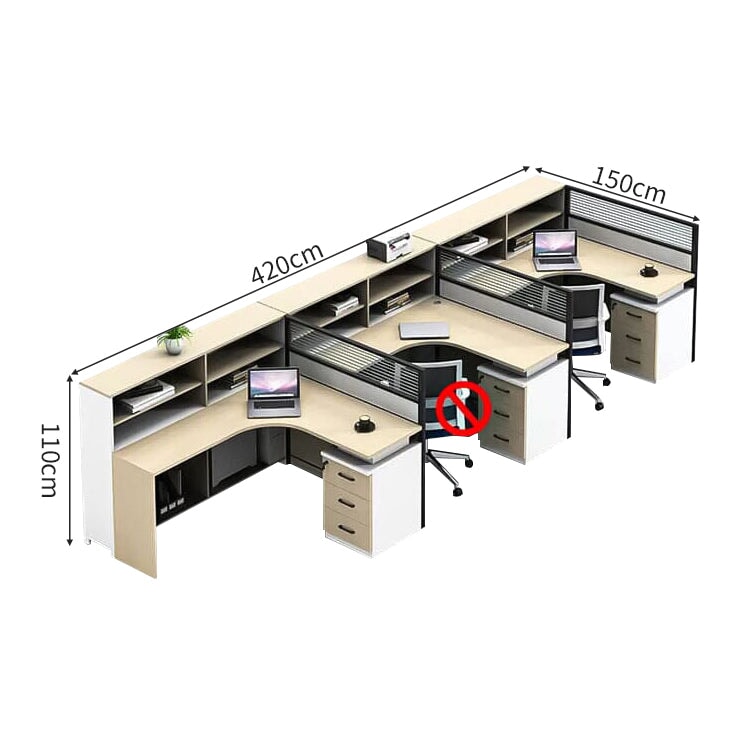 収納棚　キャビネット　防音パーティション　エコ板材　Ｌ字型　デスク　オフィスデスク　ワークデスク　実用　機能的　洗練　カスタマイズ可能　BGZ-C030