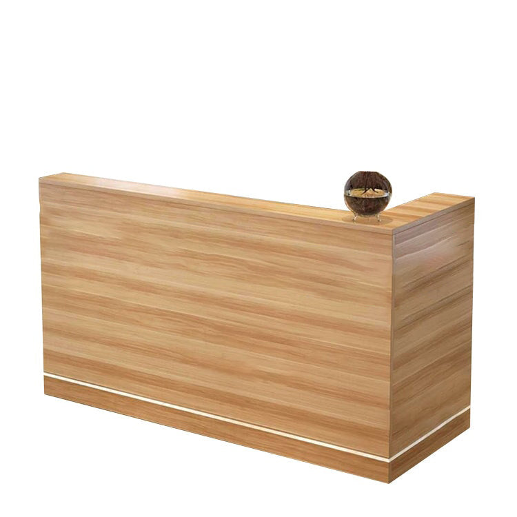 モダン受付カウンター｜アルミ合金×メラミン木製｜幅300cmまで対応