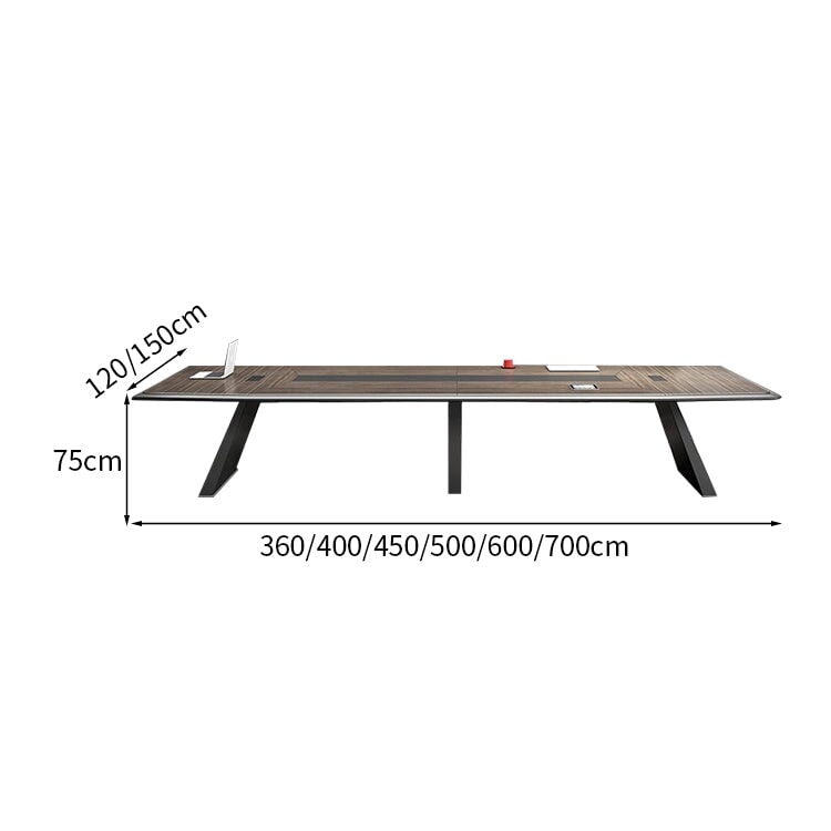 二重天板　厚み　重厚感　幅広　Ｒ仕上げ　耐荷重　会議テーブル　テーブル　ミーティング　木目調　バイカラー　落ち着き　カスタマイズ可能　HYZ-K-037　