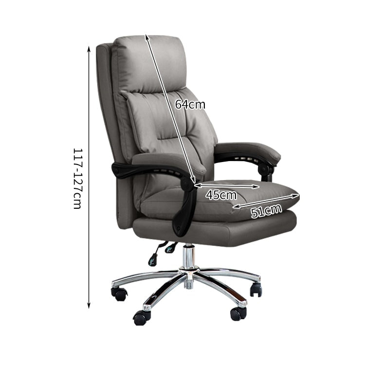 昇降回転式　リクライニング　二重クッション　ＰＵレザー　チェア　オフィスチェア　シリコンフィル　高反発ウレタン　柔らか　快適　心地よい　BGY-C007