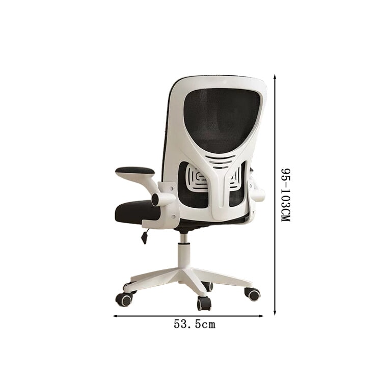 ミニマルメッシュオフィスチェア｜跳ね上げ式アームレスト×ランバーサポート×昇降回転式×通気メッシュシート