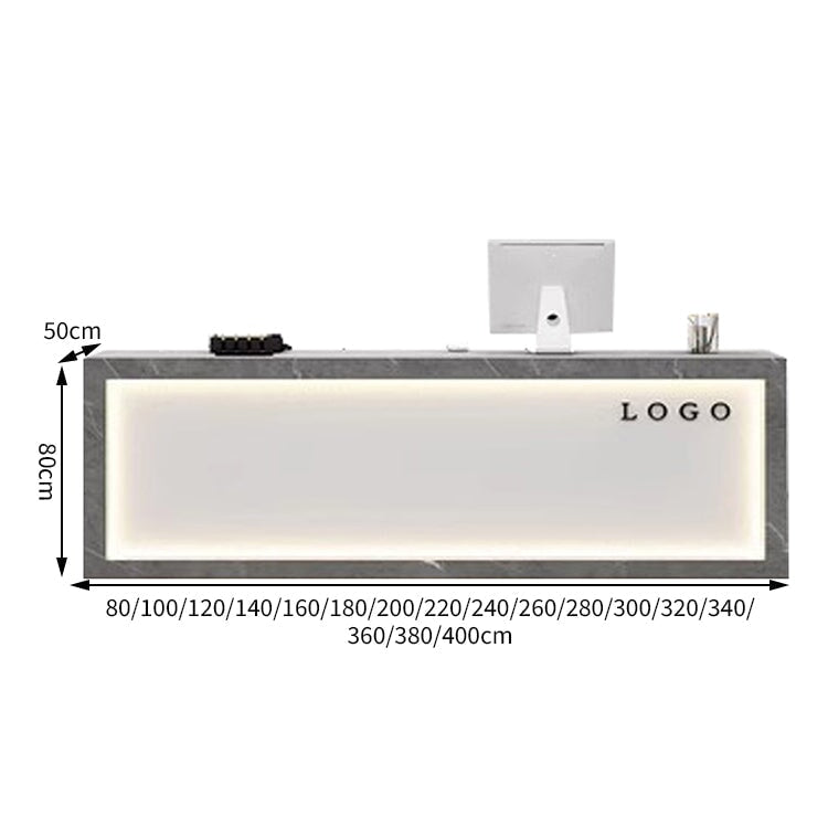 LEDライト付き　エコ板材　木製受付カウンター　オフィス受付カウンター　受付カウンター　オシャレ　レセプションデスク　レジカウンター　カスタマイズ可能　JDT-T069　 