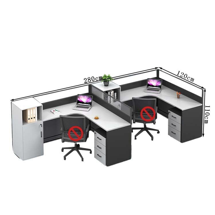 オフィスデスク　ワークデスク　事務用デスク　パソコンデスク　デスク　トップパネル　サイドキャビネット　大容量収納　ホワイト　カスタマイズ可能　BGZ-209 