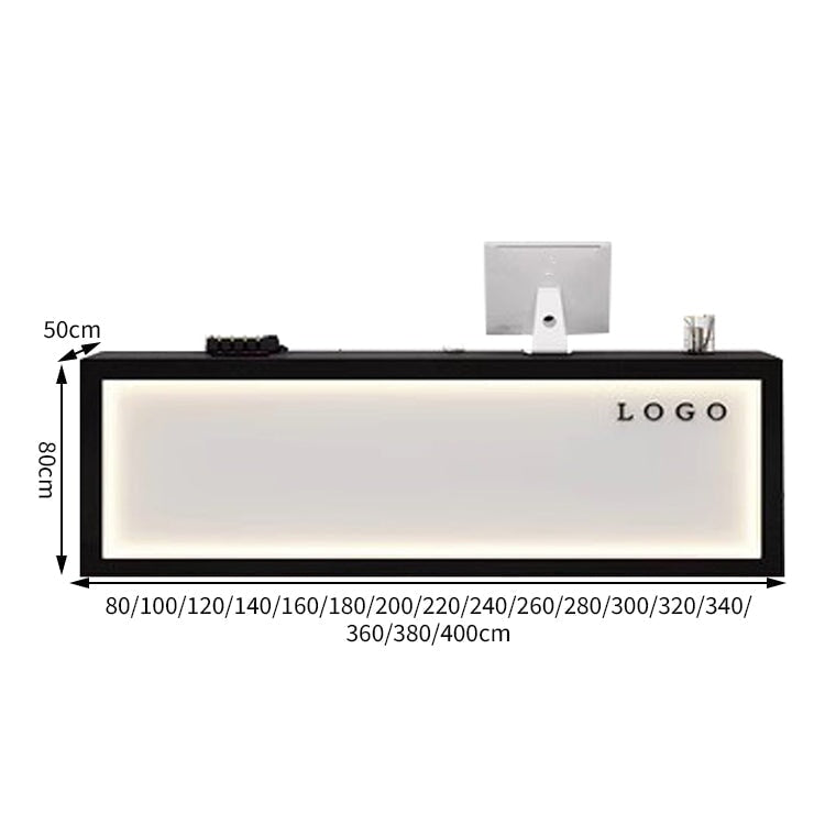LEDライト付き　エコ板材　木製受付カウンター　オフィス受付カウンター　受付カウンター　オシャレ　レセプションデスク　レジカウンター　カスタマイズ可能　JDT-T069　 