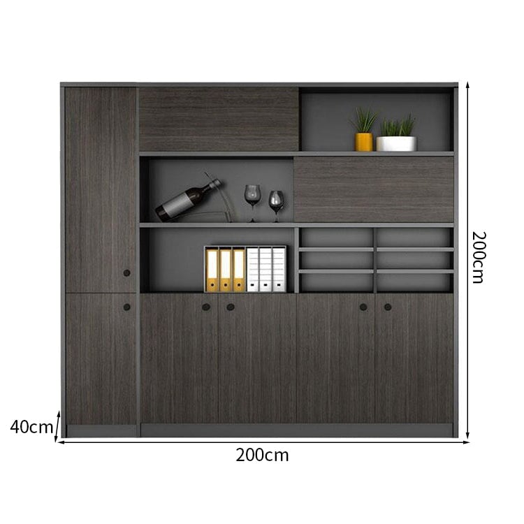 組み合わせ可能　引き戸　扉付き収納　オープン収納　衣類収納　分類収納　多目的　収納キャビネット　キャビネット　収納棚　木目調　落ち着き　大容量　ブラック　カスタマイズ可能　