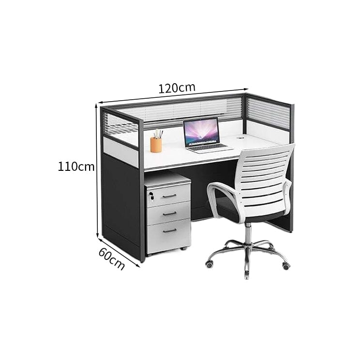 デスク　オフィスデスク　ワークデスク　キャビネット付き　シリンダー錠付き　木目調　配線穴付き　組み合わせ自由　シンプル　ホワイト　ウォールナット　BGZ-K-006     