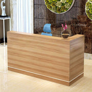 モダン受付カウンター｜アルミ合金×メラミン木製｜幅300cmまで対応