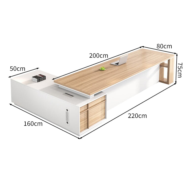 重厚感　贅沢　通気孔　モダン　サイドキャビネット　収納棚　エグゼクティブデスク　役員デスク　メラミン化粧板　木目調　ウォールナット　グレー　ナチュラル　カスタマイズ可能　LBZ-K016