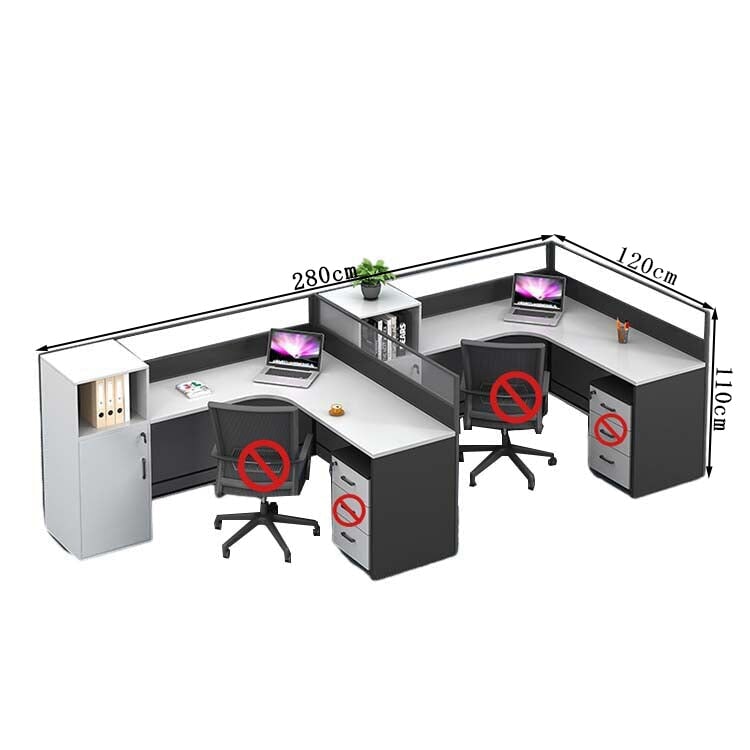 オフィスデスク　ワークデスク　事務用デスク　パソコンデスク　デスク　トップパネル　サイドキャビネット　大容量収納　ホワイト　カスタマイズ可能　BGZ-209 