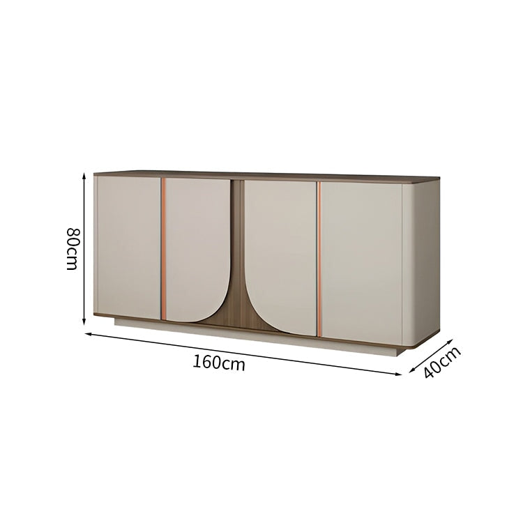 上品なエグゼクティブデスク｜ダブルサイドキャビネット｜三桁ダイヤル錠付き｜PC冷却用通気孔