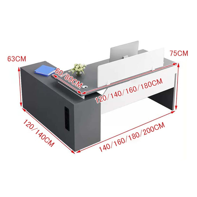 オフィスデスク　事務用デスク　ワークデスク　パソコンデスク　デスク　サイドキャビネット　幕板付き　鍵付き引き出し　PC収納　カスタマイズ可能　BGZ-160 