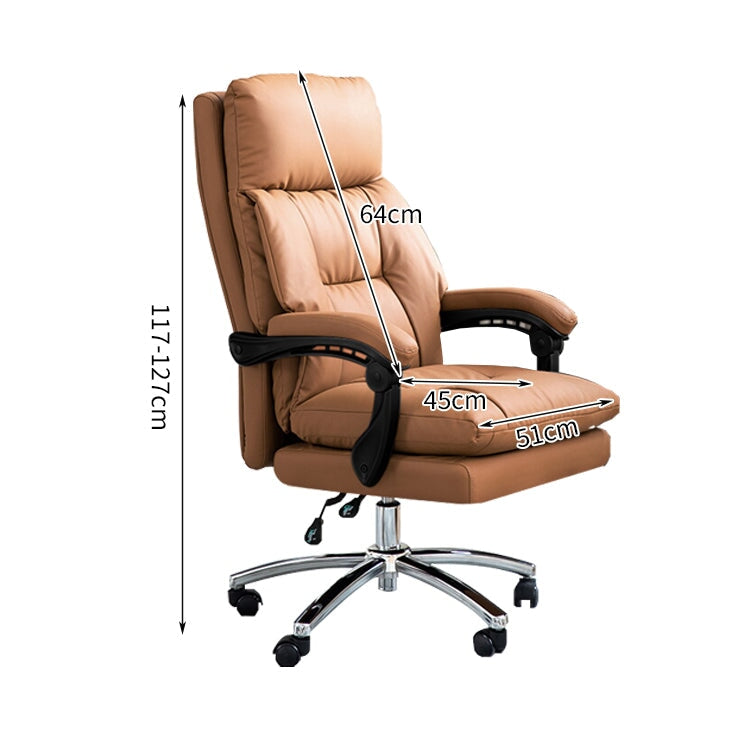 昇降回転式　リクライニング　二重クッション　ＰＵレザー　チェア　オフィスチェア　シリコンフィル　高反発ウレタン　柔らか　快適　心地よい　BGY-C007