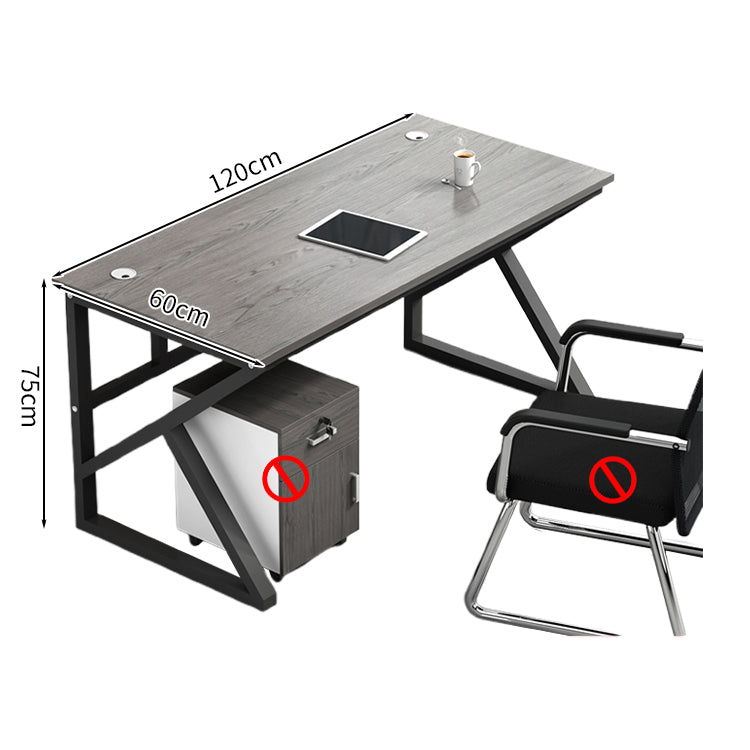 オフィスデスク デスク　ワークデスク　事務机　デスク　会社用　キャビネット　エコ素材　メラミン化粧板　スチールフレーム　パネル　下肢空間　グレイオーク　カスタマイズ可能