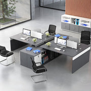 デスク　オフィスデスク　サイドキャビネット　分類収納　錠付き　幕板付き　シンプルデザイン 