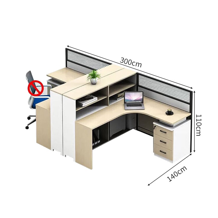 収納棚　キャビネット　防音パーティション　エコ板材　Ｌ字型　デスク　オフィスデスク　ワークデスク　実用　機能的　洗練　カスタマイズ可能　BGZ-C030