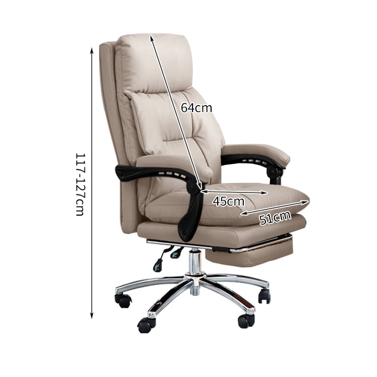 昇降回転式　リクライニング　二重クッション　ＰＵレザー　チェア　オフィスチェア　シリコンフィル　高反発ウレタン　柔らか　快適　心地よい　BGY-C007