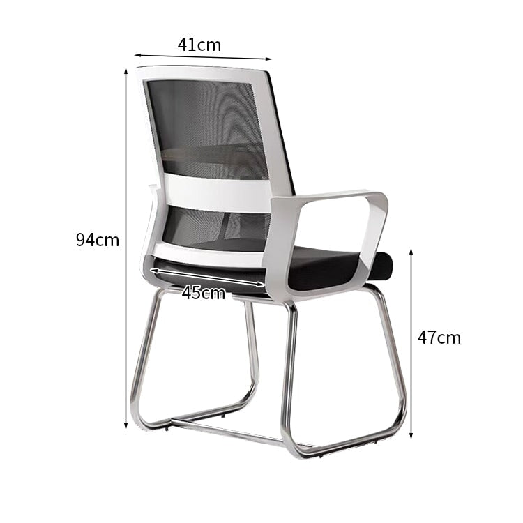 人間工学　フィット感　ループ脚　安定性　耐荷重　高密度ウレタン　柔らか　オフィスチュエア　チェア　椅子　シンプル　ミニマル　ホワイト　ブラック　BGY-K-042　 