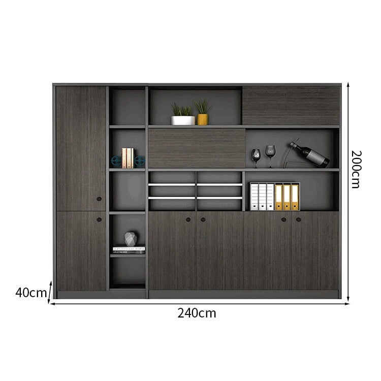 組み合わせ可能　引き戸　扉付き収納　オープン収納　衣類収納　分類収納　多目的　収納キャビネット　キャビネット　収納棚　木目調　落ち着き　大容量　ブラック　カスタマイズ可能