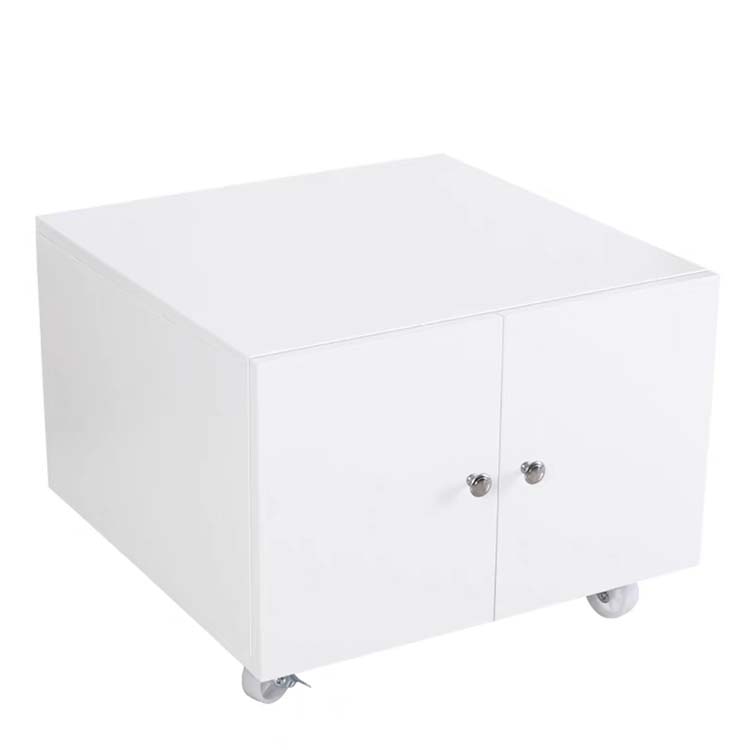 オフィスキャビネット　オフィス収納　デスク下ワゴン　オフィス機器置台　可動棚板　キャスター付き　ストッパー付き　マグネットキャッチ　