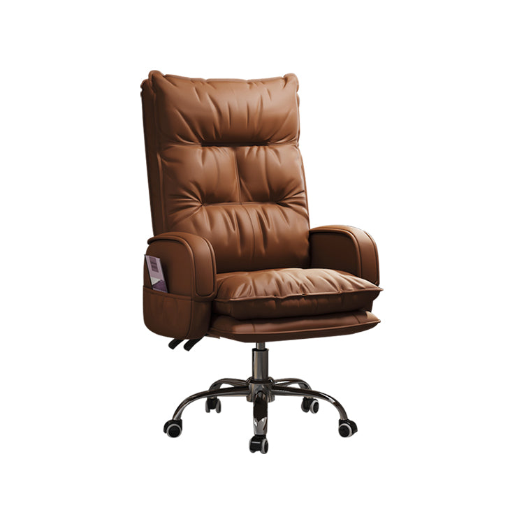 フットレスト付き　人間工学　エルゴノミクスデザイン　レザー張り　リクライニング機能付き　ハイバック　ワークチェア　チェア　エグゼクティブチェア　高級感　