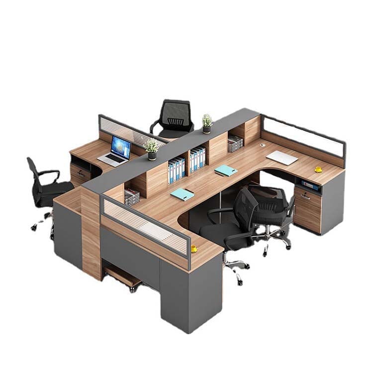 オフィスデスク　ワークデスク　パソコンデスク　事務用デスク　配線孔　アルミ合金フレーム　収納棚　サイドキャビネット　ナチュラル　カスタマイズ可能　BGZ-227