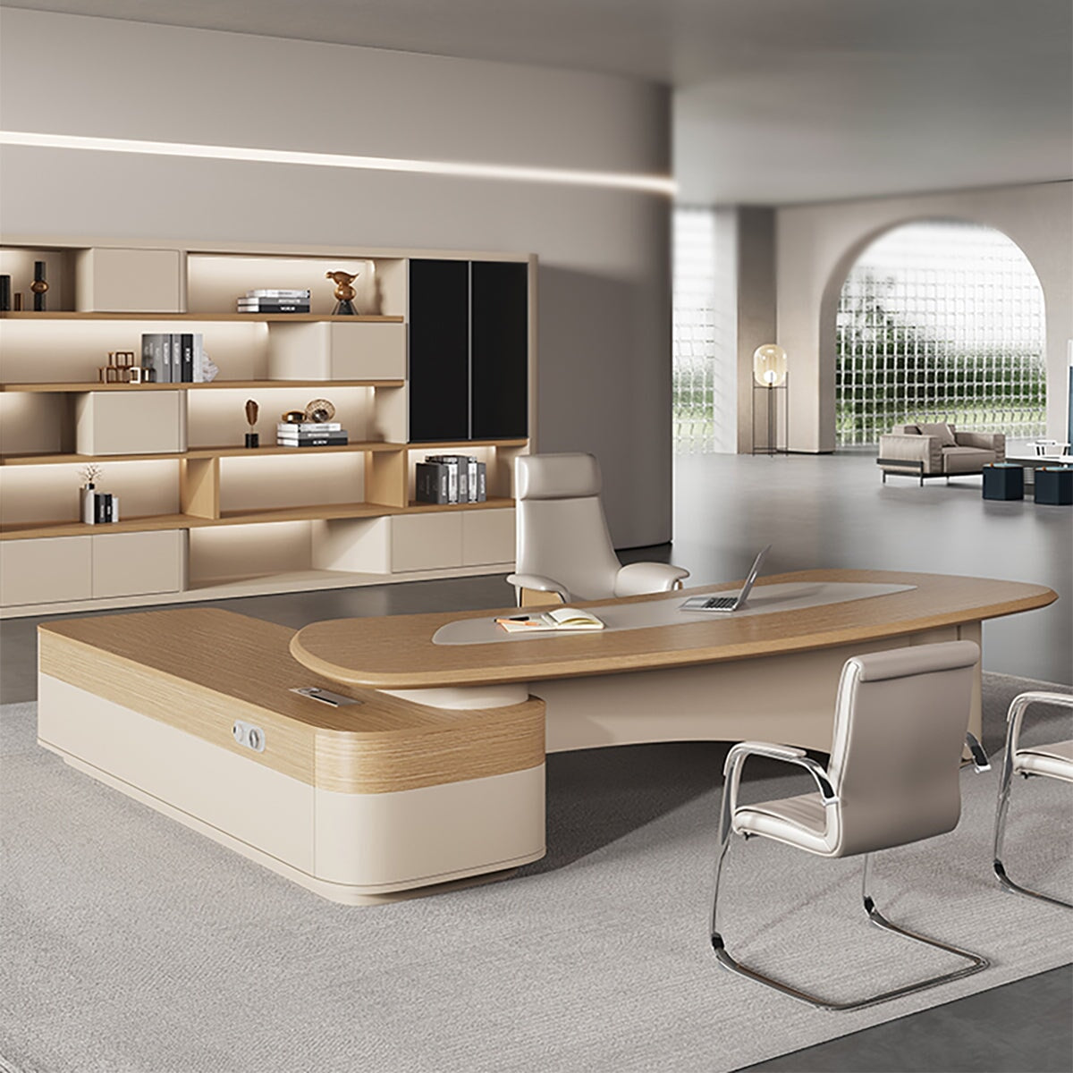 デスク 事務所 社長デスク 役員デスク 重役デスク L字デスク 高品質 LBZ-060  