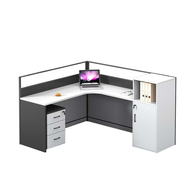 オフィスデスク　ワークデスク　事務用デスク　パソコンデスク　デスク　トップパネル　サイドキャビネット　大容量収納　ホワイト　カスタマイズ可能　BGZ-209