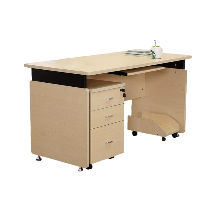 広さ　配線穴キャップ　チェスト　引き出し　キャスター　Ｒ仕上げ　幕板　デスク　オフィスデスク　シンプル　モダン　安定性　ライトウォールナット　カスタマイズ可能　BGZ-K024    