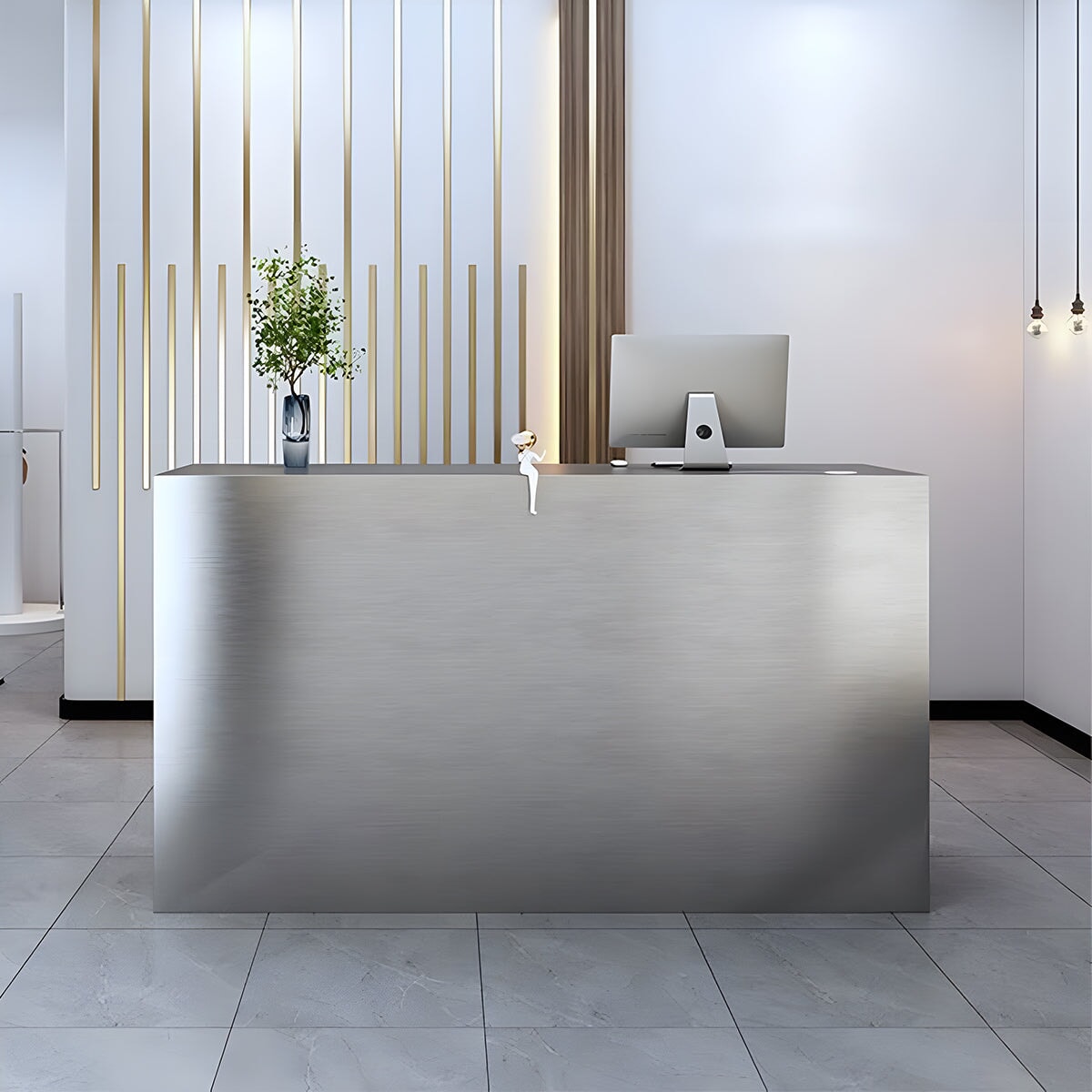 受付カウンター　受付　受付台　カウンター　レジ台　引き出し　オープン収納　扉付き収納　大容量　安全無臭　耐久性　配線穴キャップ　実用　モダン　洗練　カスタマイズ可能　JDT-K099