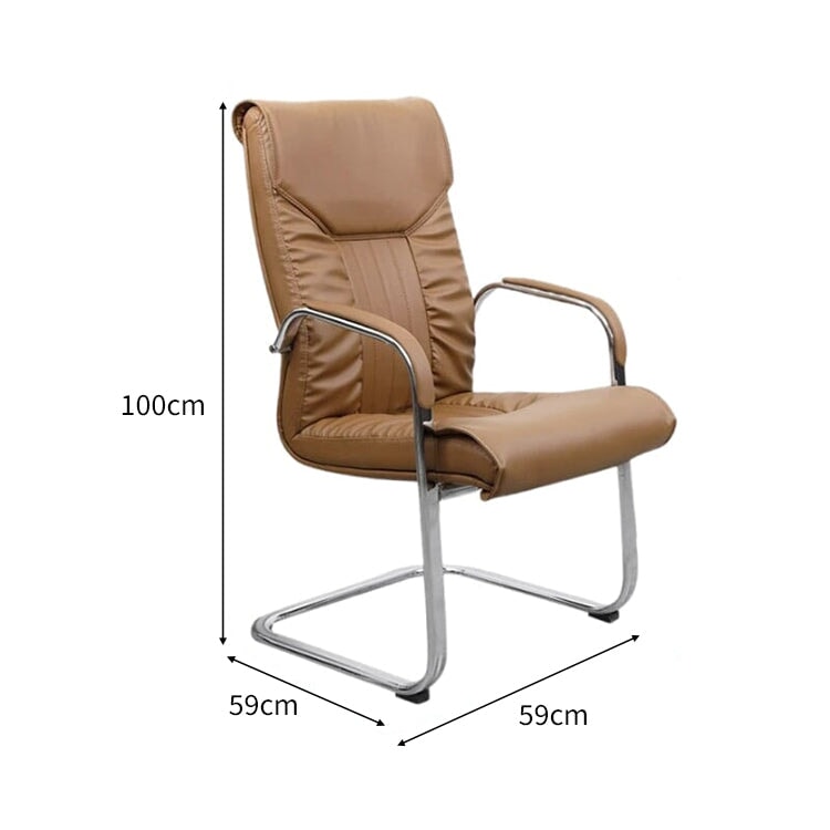 ラテックス　クッション　柔らか　人間工学　ＰＵレザー　スチールフレーム　ループ脚　チェア　オフィスチェア　シンプル　快適　BGY-C011　 