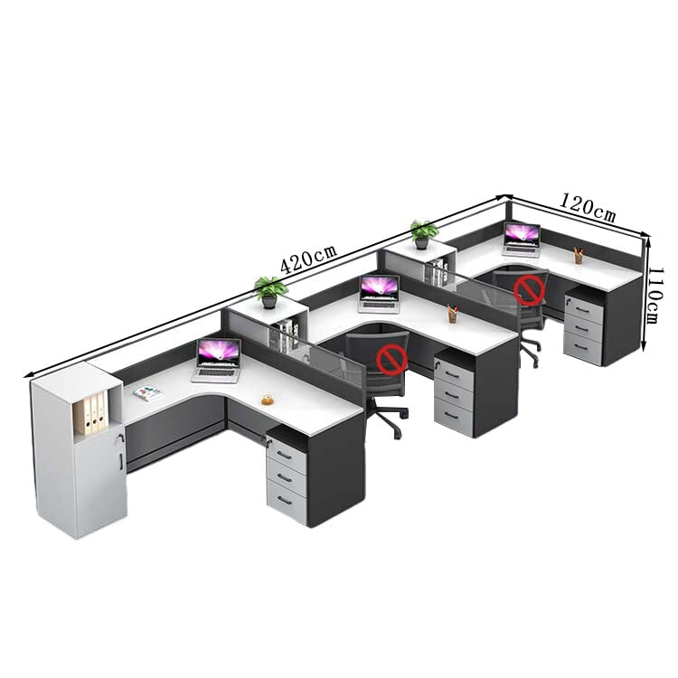 オフィスデスク　ワークデスク　事務用デスク　パソコンデスク　デスク　トップパネル　サイドキャビネット　大容量収納　ホワイト　カスタマイズ可能　BGZ-209 