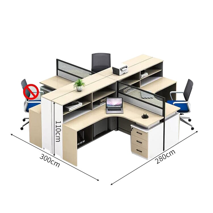 収納棚　キャビネット　防音パーティション　エコ板材　Ｌ字型　デスク　オフィスデスク　ワークデスク　実用　機能的　洗練　カスタマイズ可能　BGZ-C030