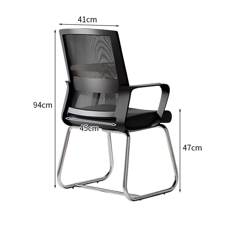 人間工学　フィット感　ループ脚　安定性　耐荷重　高密度ウレタン　柔らか　オフィスチュエア　チェア　椅子　シンプル　ミニマル　ホワイト　ブラック　BGY-K-042　 