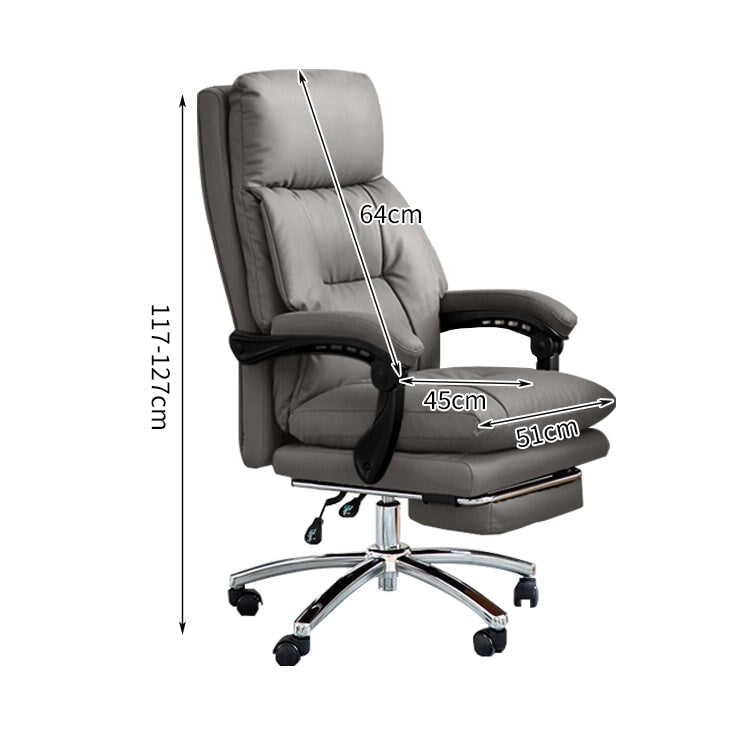 昇降回転式　リクライニング　二重クッション　ＰＵレザー　チェア　オフィスチェア　シリコンフィル　高反発ウレタン　柔らか　快適　心地よい　BGY-C007