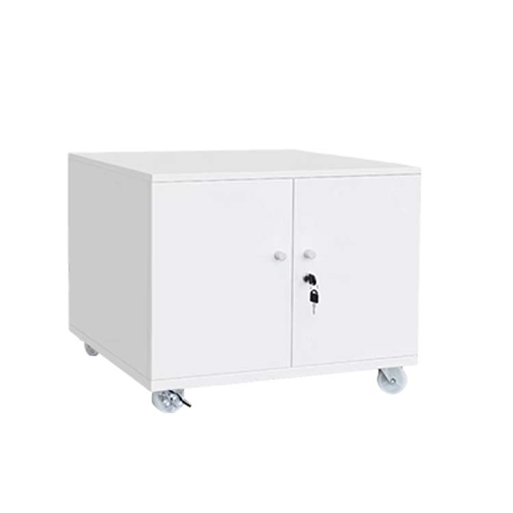 オフィスキャビネット　オフィス収納　デスク下ワゴン　オフィス機器置台　可動棚板　キャスター付き　ストッパー付き　マグネットキャッチ