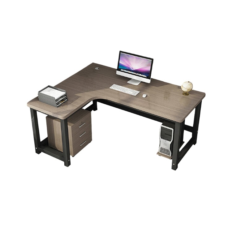 オフィスデスク　事務机　事務用デスク　パソコンデスク　ワークデスク　デスク　配線穴　サイドキャビネット　木目調　BGZ-120 -   