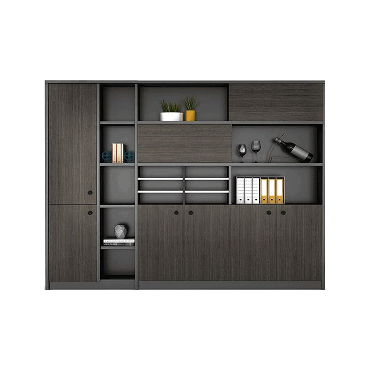 組み合わせ可能　引き戸　扉付き収納　オープン収納　衣類収納　分類収納　多目的　収納キャビネット　キャビネット　収納棚　木目調　落ち着き　大容量　ブラック　カスタマイズ可能　