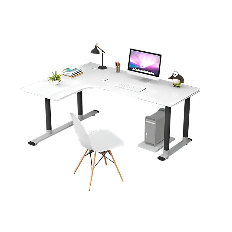 金属フレーム　Ｈ字型　安定性　Ｒ仕上げ　配線穴キャップ　厚い天板　デスク　パソコンデスク　シンプル　木目調　簡素　実用　HD206-K   