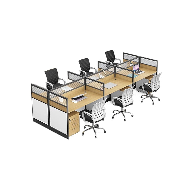 デスク　オフィスデスク　ワークデスク　キャビネット付き　シリンダー錠付き　木目調　配線穴付き　組み合わせ自由　シンプル　ホワイト　ウォールナット　BGZ-K-006     