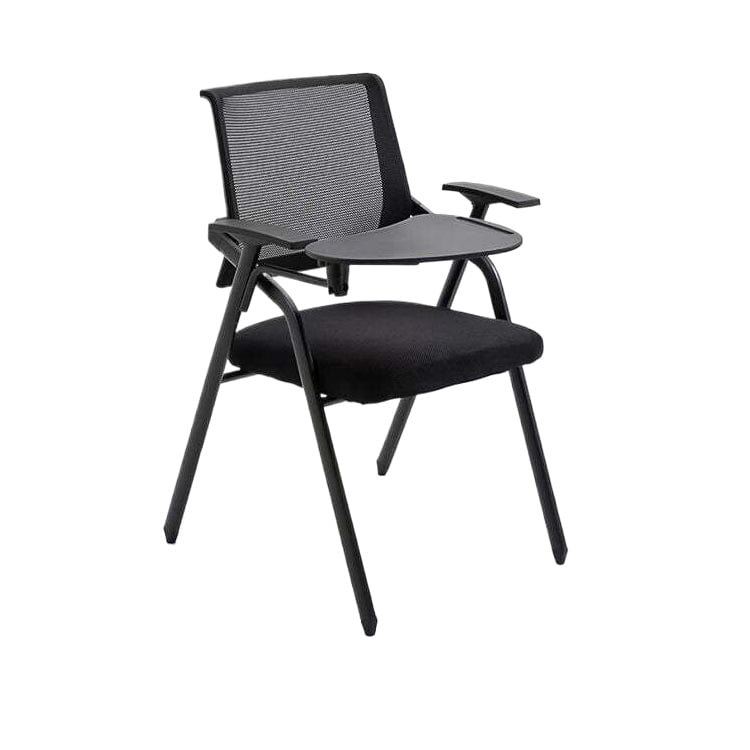 メッシュ生地　通気性　折りたたみ　スタッキング　メモ台　スチールフレーム　チェア　オフィスチェア　会議用　研修会　省スペース　機能的　実用　ブラック　ブルー　BGY-K-044