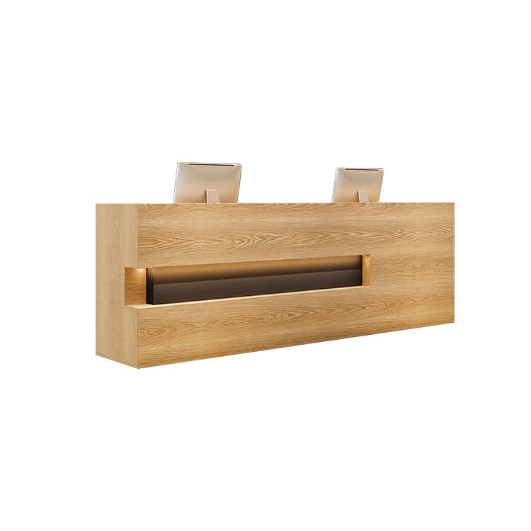 エコ板材　ＬＥＤライト　上部天板　収納力　大容量　木目調　バイカラー　カウンター　受付カウンター　レジ台　ナチュラル　穏やか　ナチュラル　ホワイト　カスタマイズ可能　JDT-K-014   