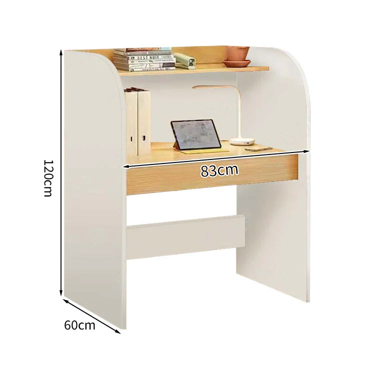 パネル付き木目調デスク｜集中力UP×収納力×安全設計