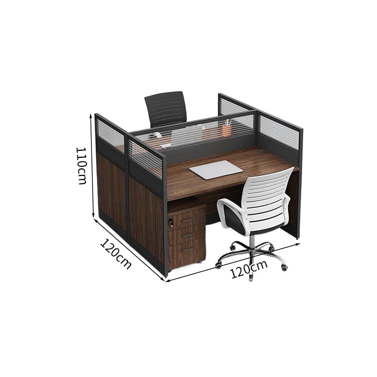 デスク　オフィスデスク　ワークデスク　キャビネット付き　シリンダー錠付き　木目調　配線穴付き　組み合わせ自由　シンプル　ホワイト　ウォールナット　BGZ-K-006     