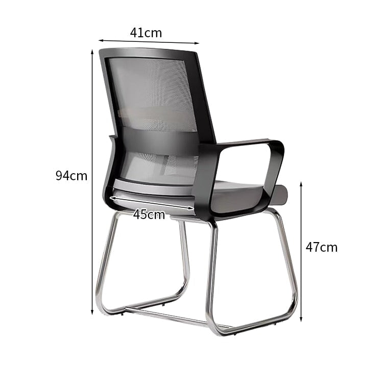 人間工学　フィット感　ループ脚　安定性　耐荷重　高密度ウレタン　柔らか　オフィスチュエア　チェア　椅子　シンプル　ミニマル　ホワイト　ブラック　BGY-K-042　 